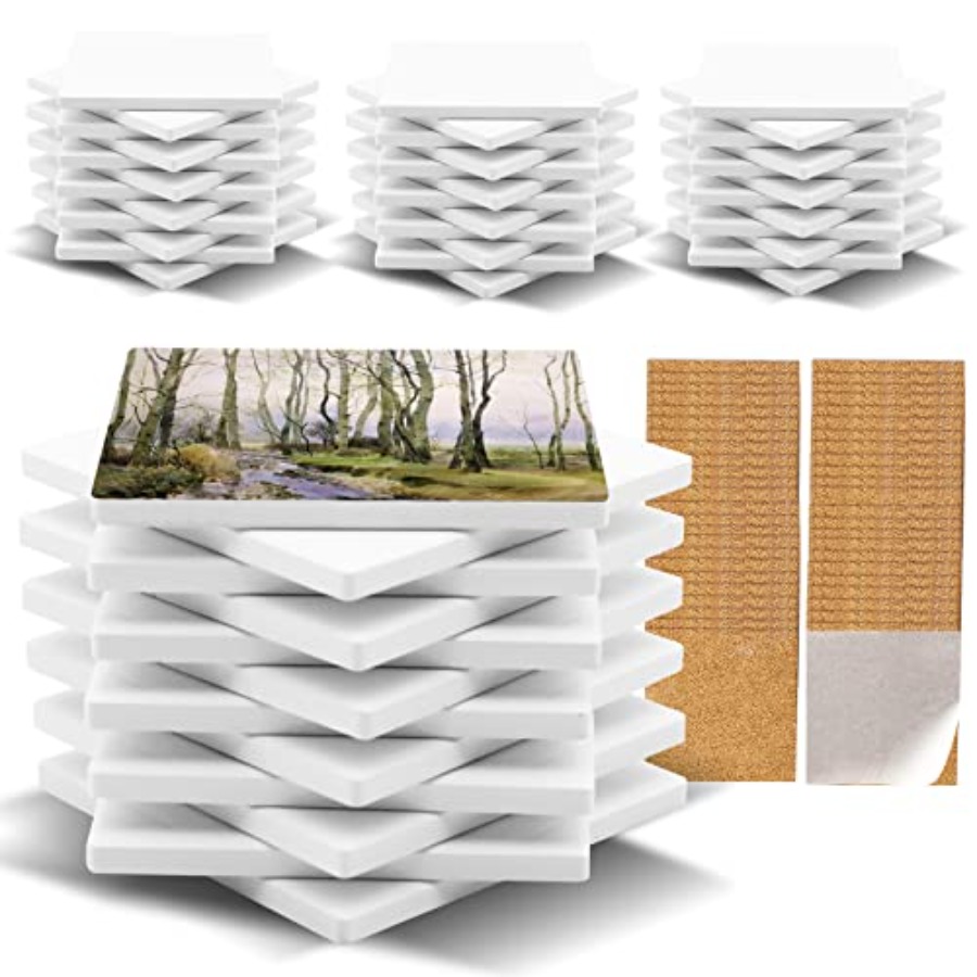 48 Pack Sublimation Blanks Coa - Ceramic Tile Blank review and price