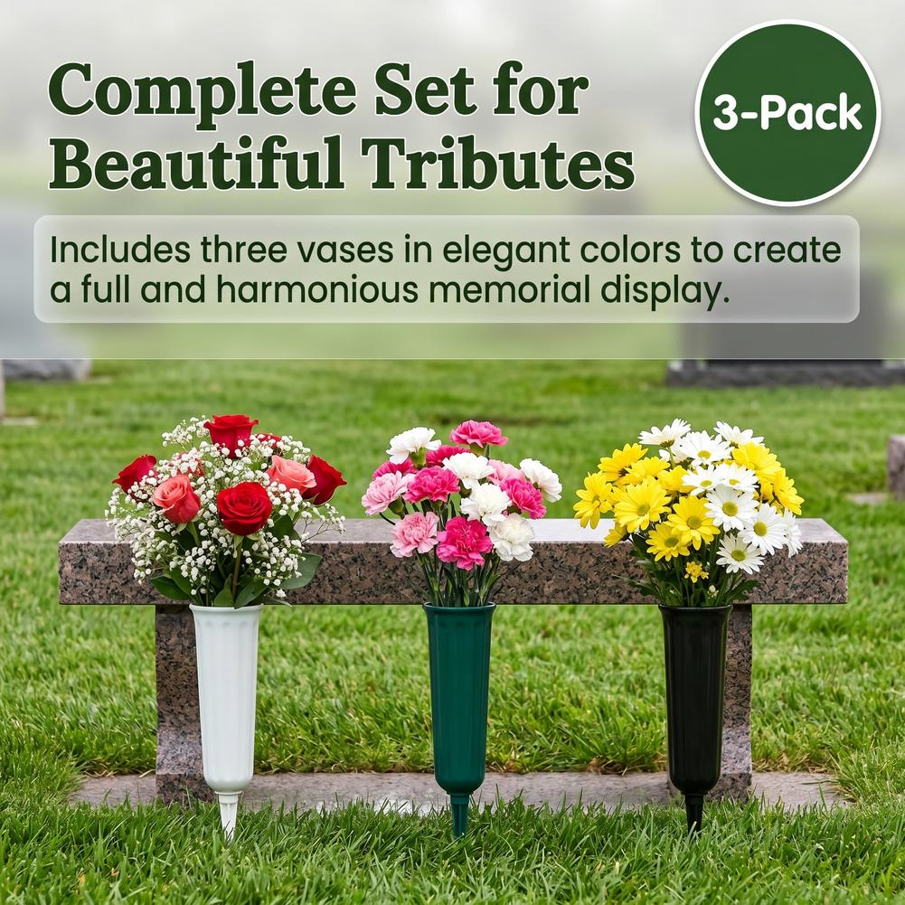 1/3pcs Cemetery Vase with Spik - Yard Sign Blank review and price
