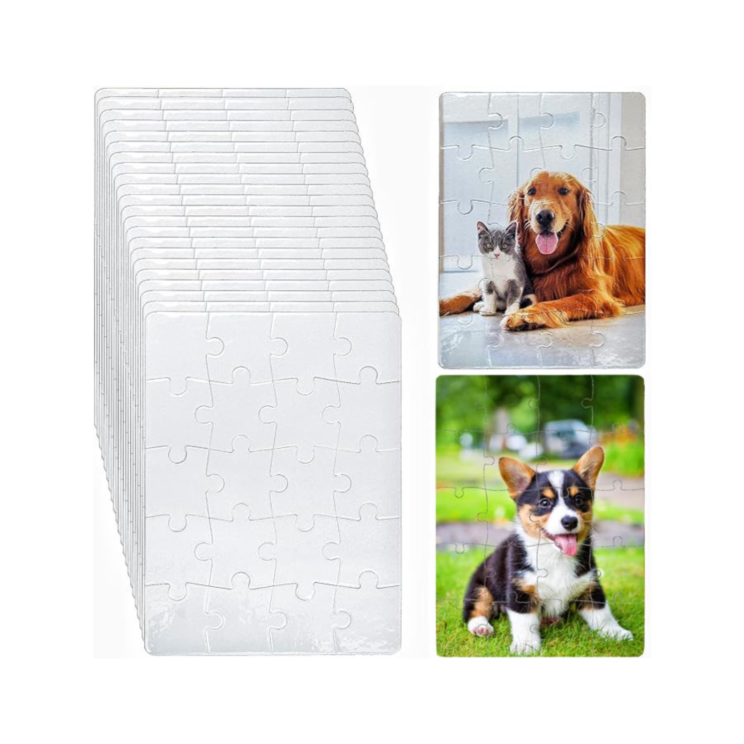 6pcs Blank Sublimation Puzzles - Puzzle Blank White review and price