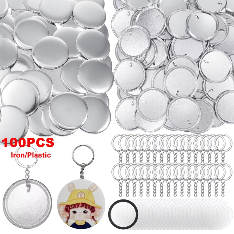 100 Sets 58 Mm/ 44 Mm Button M - Button Badge Blank review and price