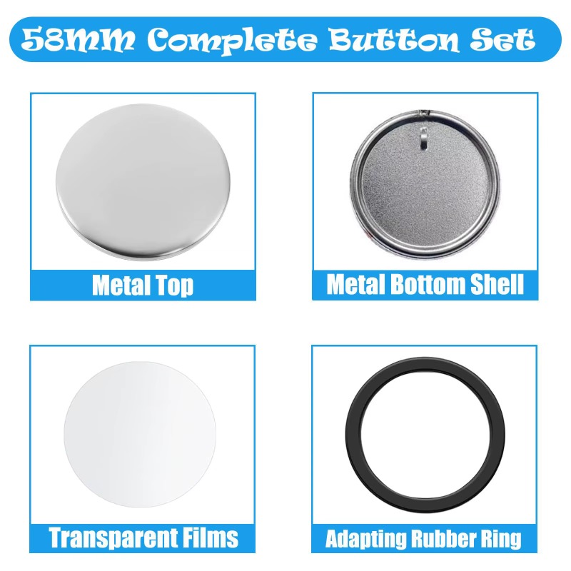 100 Sets 58 Mm/ 44 Mm Button M - Button Badge Blank review and price