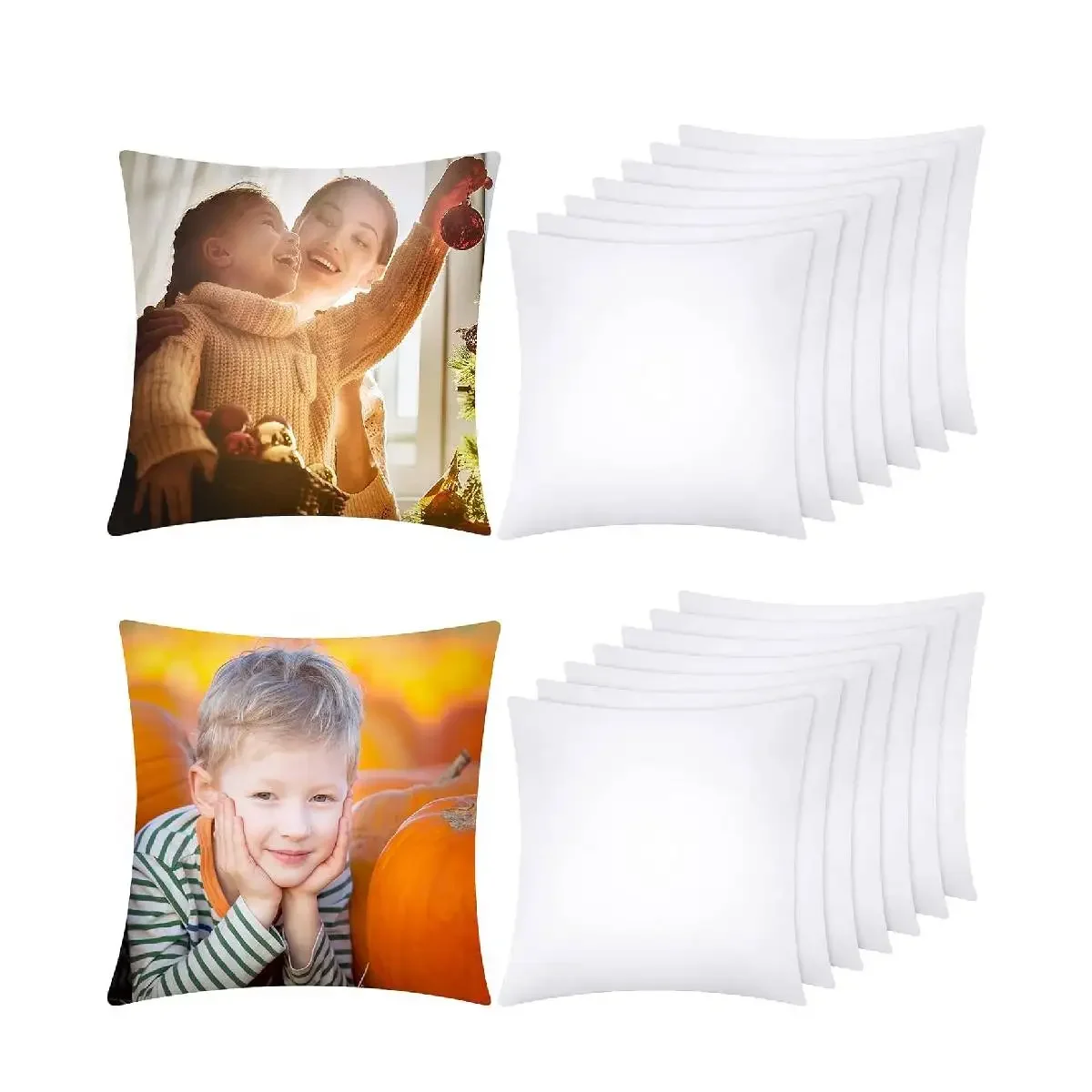 4-Pack White Polyester Peach S - Pillow Cover Sublimation review and price