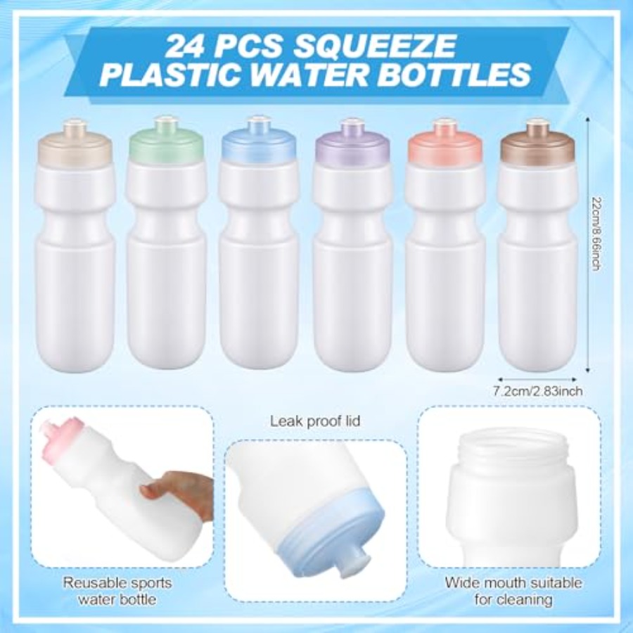 24 Pcs Sports Water Bottles Bu - Water Bottle Blank review and price