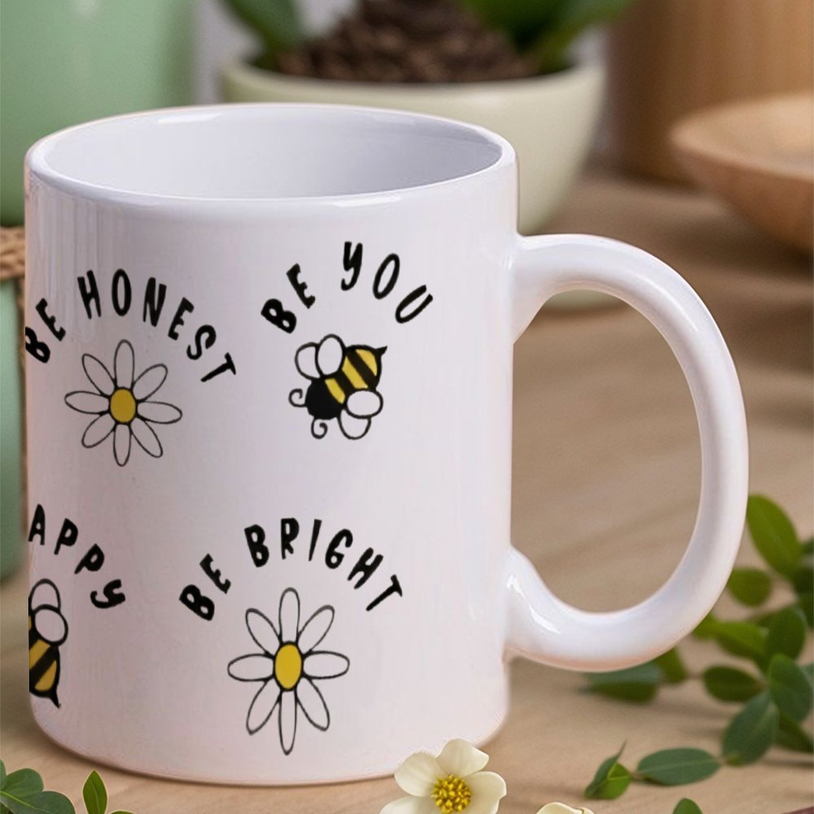 Four Stickers With Bees And Da - Sublimation Mug White review and price