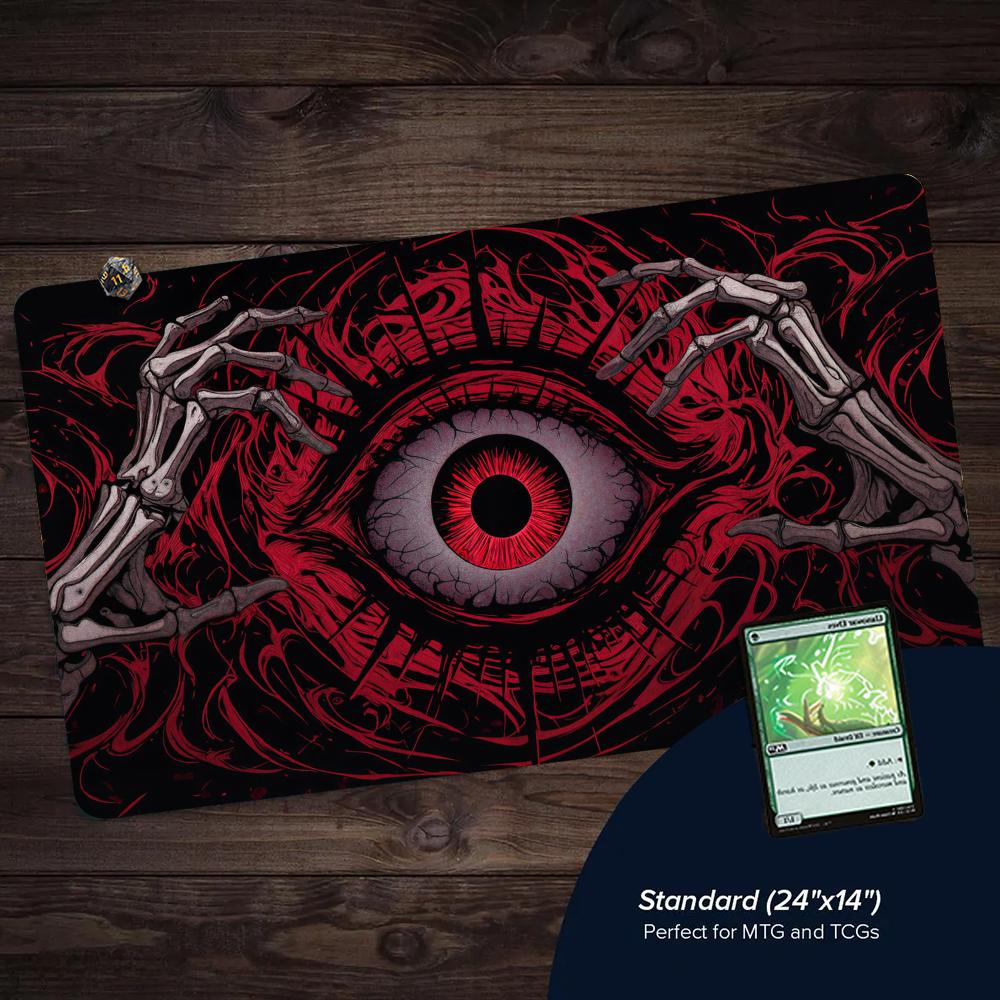 Terrifying red eye MTG Playmat - Door Mat Blank review and price