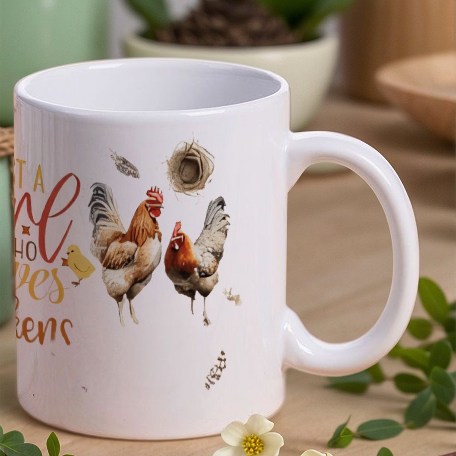 Just A Girl Who Loves Chickens - Sublimation Mug White review and price
